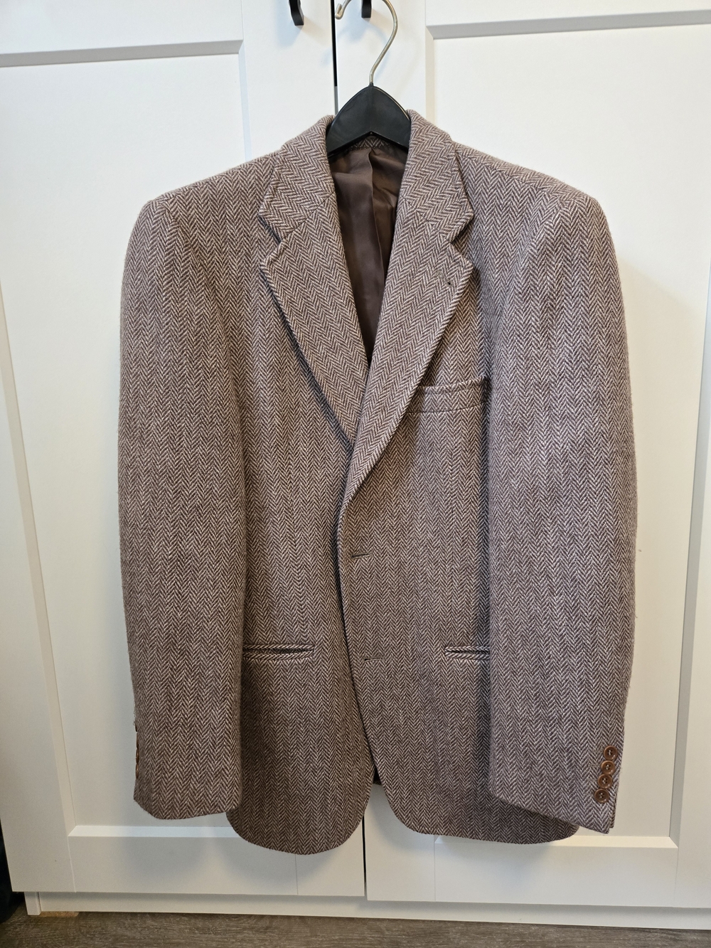 Men's Herringbone Wool Blazer - Taupe